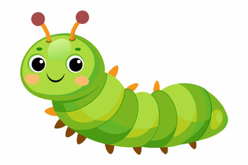 caterpillar cartoon vector illustration