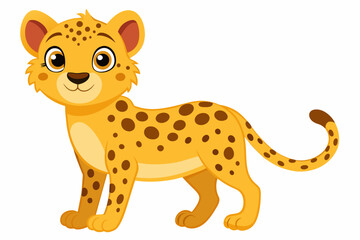 cheetah cartoon vector illustration