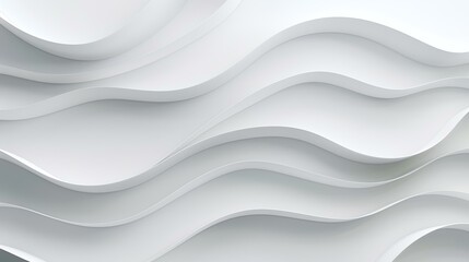 Abstract white wavy background. 3d rendering, 3d illustration.