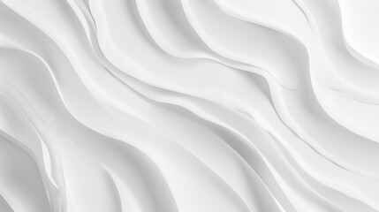 Obraz premium Abstract white wavy background. 3d rendering, 3d illustration.