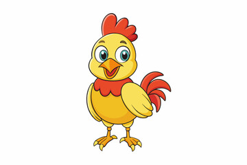 chicken cartoon vector illustration
