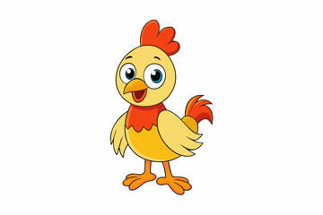 chicken cartoon vector illustration