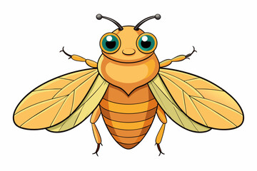 cicada cartoon vector illustration