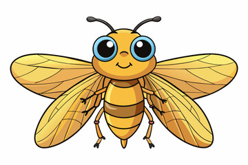 cicada cartoon vector illustration