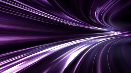 Digital illustration of dynamic purple streaks creating a sense of rapid motion