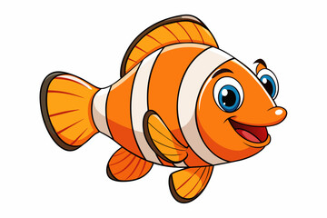 clownfish cartoon vector illustration