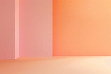Pale pink sweet two tone color gradation with light orange on recyclable cardboard box paper texture background with space - generative ai