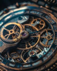 Fototapeta na wymiar Intricate Mechanical Timepiece