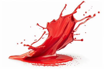 Vibrant red paint splash