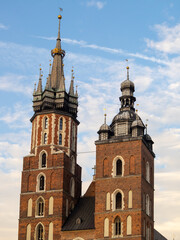 Obraz premium St. Mary's Basilica towers, Krakow