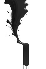 Image of an explosion of black ink.