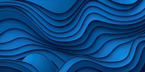 Obraz na płótnie Canvas Dark blue paper waves abstract banner design. Elegant wavy vector background