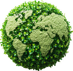Green globe formed with lush leaves