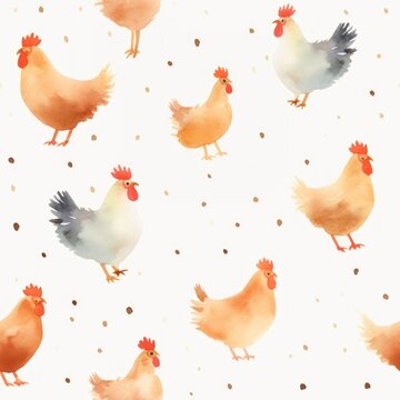 Chicken backgrounds poultry pattern
