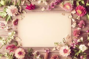 Obraz na płótnie Canvas paper with flowers