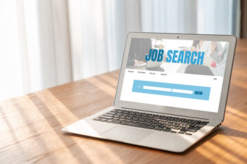 Online job search on modish website for worker to search for job opportunities on the recruitment internet network