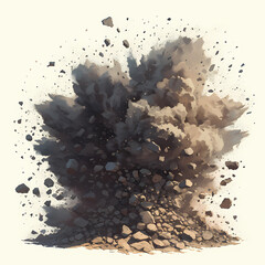 Amazing Freeze-Dried Dirt Blast in Detail - High Quality Stock Image with Impact!