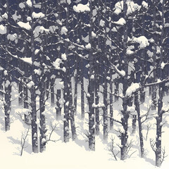 Winter Wonderland - Snowy Forest Scene