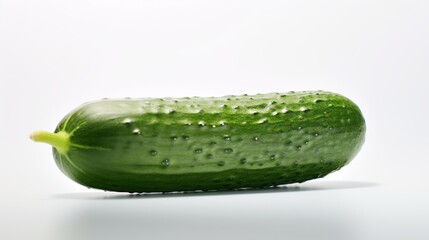 Cucumber isolated on white background, studio shot, close up