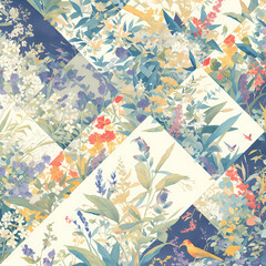 Lush, Hand-Illustrated Bouquet of Flowers - Ideal for Designing Fabrics, Wallpapers, and More!