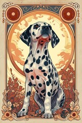 dalmatian dog Art illustration for a book