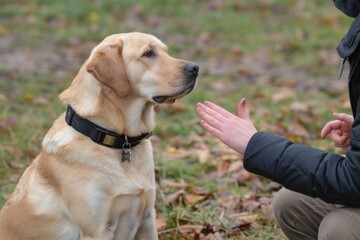 Trainer providing guidance and support to a reactive dog
