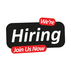 Obraz premium we are hiring banner flat design | We are hiring, Hiring poster, Hiring