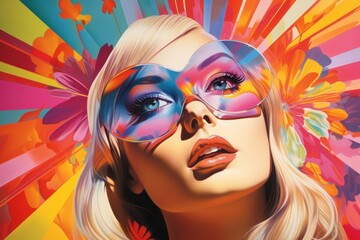 Obraz premium Flower art portrait adult.