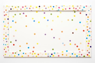 Pop colorful backgrounds confetti frame.