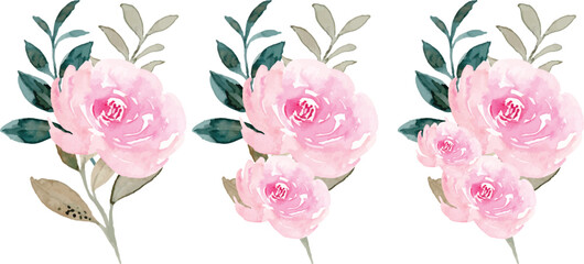 Flower floral watercolor vector design