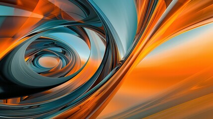 Abstract wave backgrounds scene, dark orange, curve effect, in the style of light orange and light orange