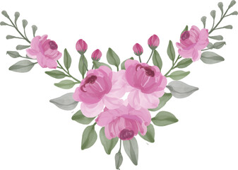 Flower floral watercolor vector design