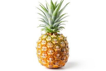 pineapple fruit isolated on white background, clipping path, full depth of field - generative ai