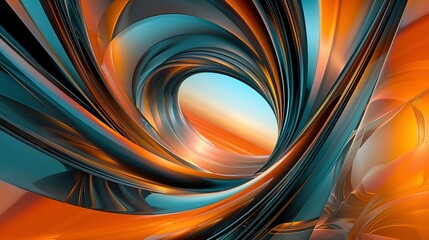 Abstract wave backgrounds scene, dark orange, curve effect, in the style of light orange and light orange