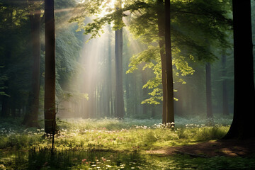 morning in the forest