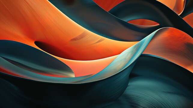 Abstract wave backgrounds scene, dark orange, curve effect, in the style of light orange and light orange