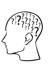 Mind full of question vector image
