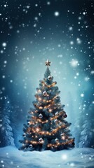 Christmas tree snowflake outdoors