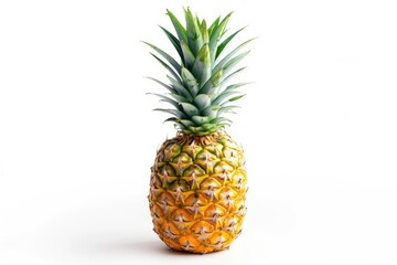 pineapple fruit isolated on white background, clipping path, full depth of field - generative ai