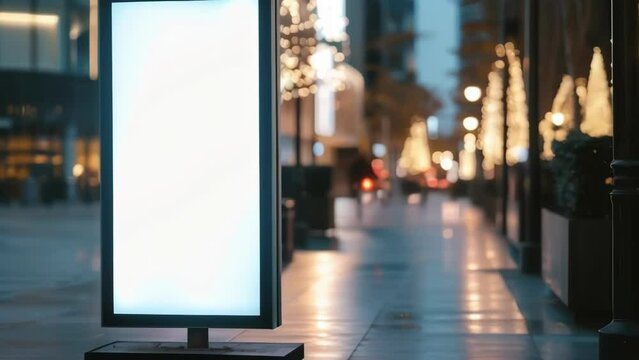 a touchscreen outdoor kiosk with rotating adver .