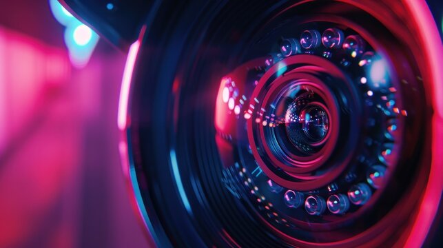 CCTV lens surround by infrared LED for night vision ability