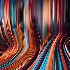 An abstract representation of sound waves in motion, visualized as colorful ribbons twisting and turning3