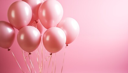 pink balloon on a pink background