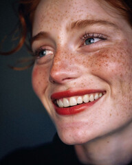 Fototapeta premium Face Young Redheaded Woman