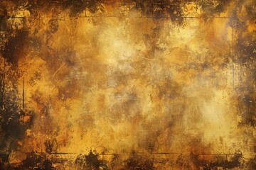 Abstract Fusion: A Dynamic Painting of a Wall, Harmonizing Brown and Black Paint Splatters.