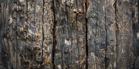 Obraz premium Portal of Life: The Rough and Hole-Ridden Bark of a Tree, Witness to the Stories of Centuries Past.