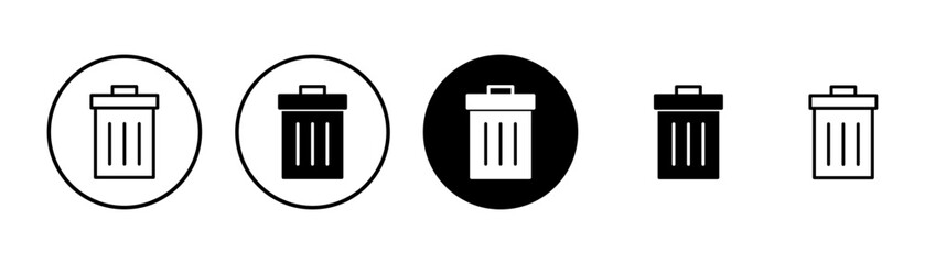 Trash icon vector isolated on white background. trash can icon. Delete icon vector