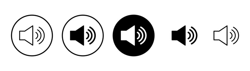 Speaker icon vector isolated on white background. Volume icon. Loudspeaker icon vector. Audio. Sound