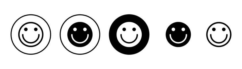 Smile icon vector isolated on white background. Smile vector icon. Emoticon Icon vector. Emoji