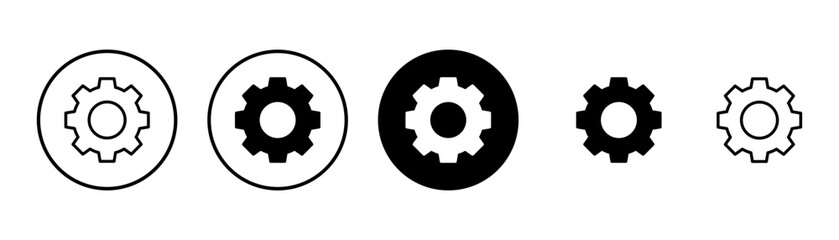 setting Icon vector isolated on white background. setting vector icon. Cog settings Icon Symbol. Gear